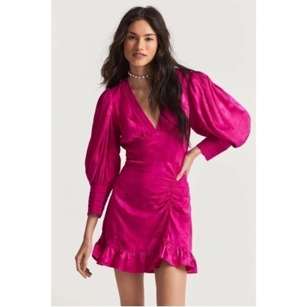 LOVESHACKFANCY Revaline Long Sleeve Berry
Spritz Mini Dress